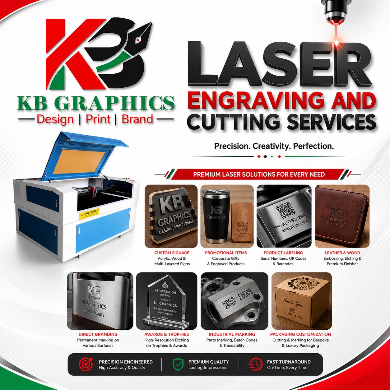 Laser printing finish